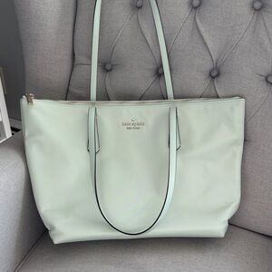 kate spade pale mint green nylon tote bag